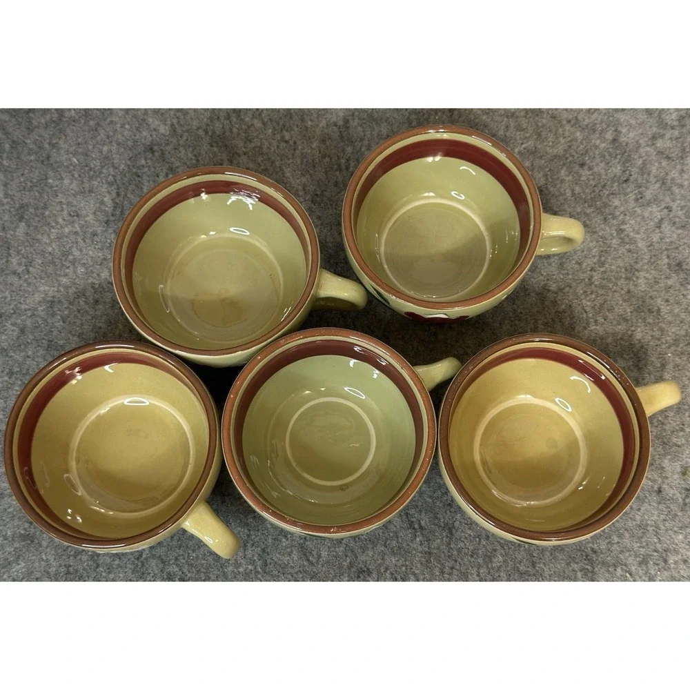 Stangl Pottery MCM Magnolia Pattern Cups 5 EUC!